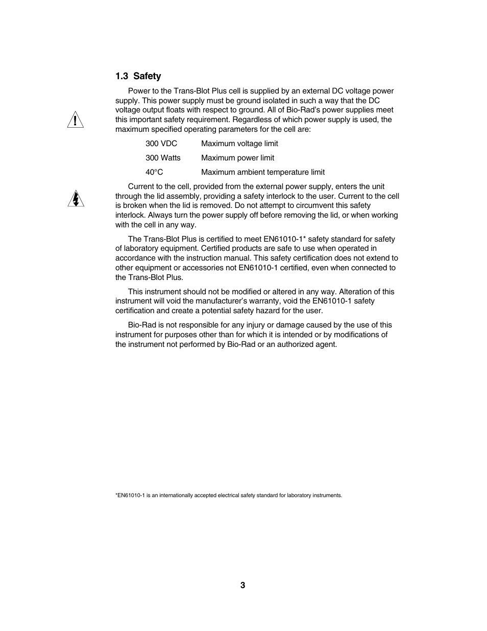 Bio-Rad Trans-Blot® Plus Cell User Manual | Page 5 / 34