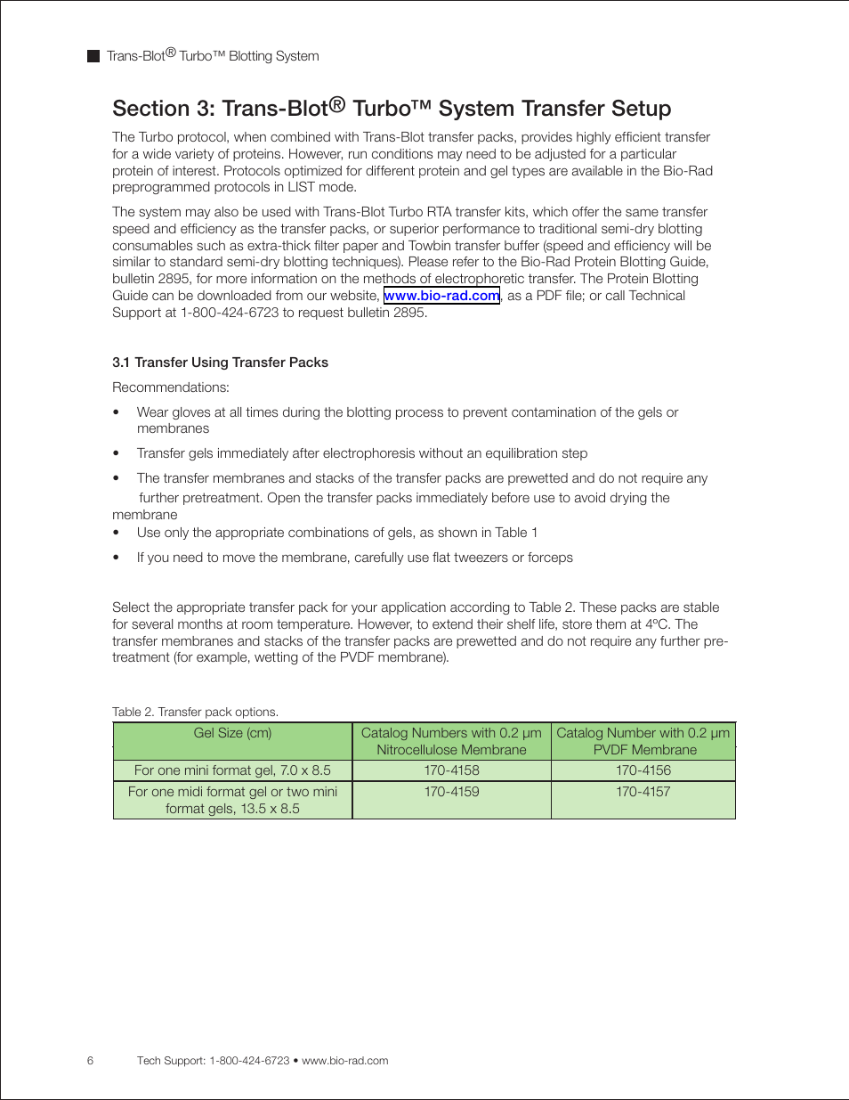 Bio-Rad Trans-Blot® Turbo™ Transfer System User Manual | Page 18 / 40
