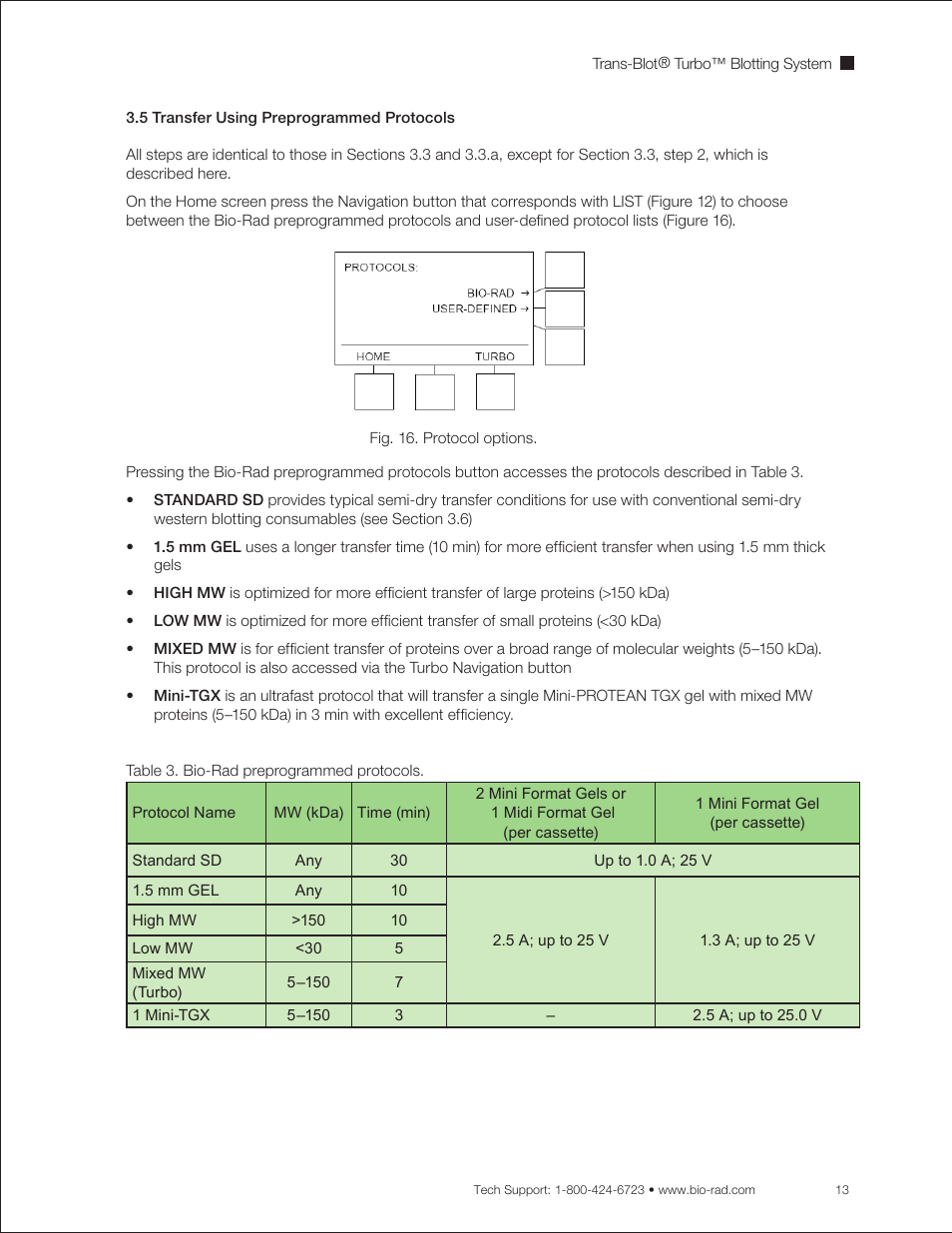 Bio-Rad Trans-Blot® Turbo™ Transfer System User Manual | Page 25 / 40