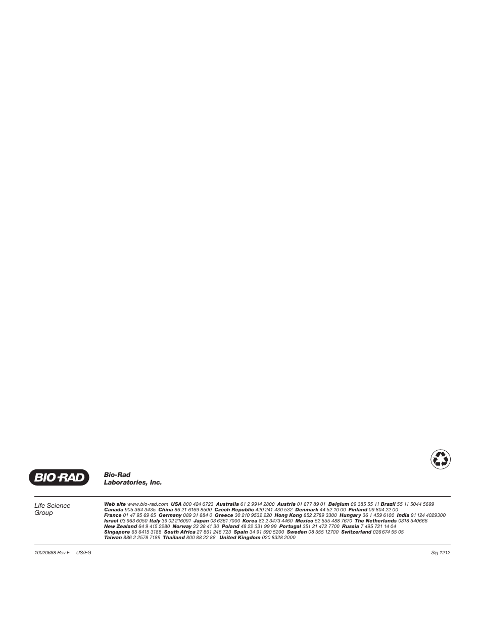 Bio-Rad Trans-Blot® Turbo™ Transfer System User Manual | Page 40 / 40