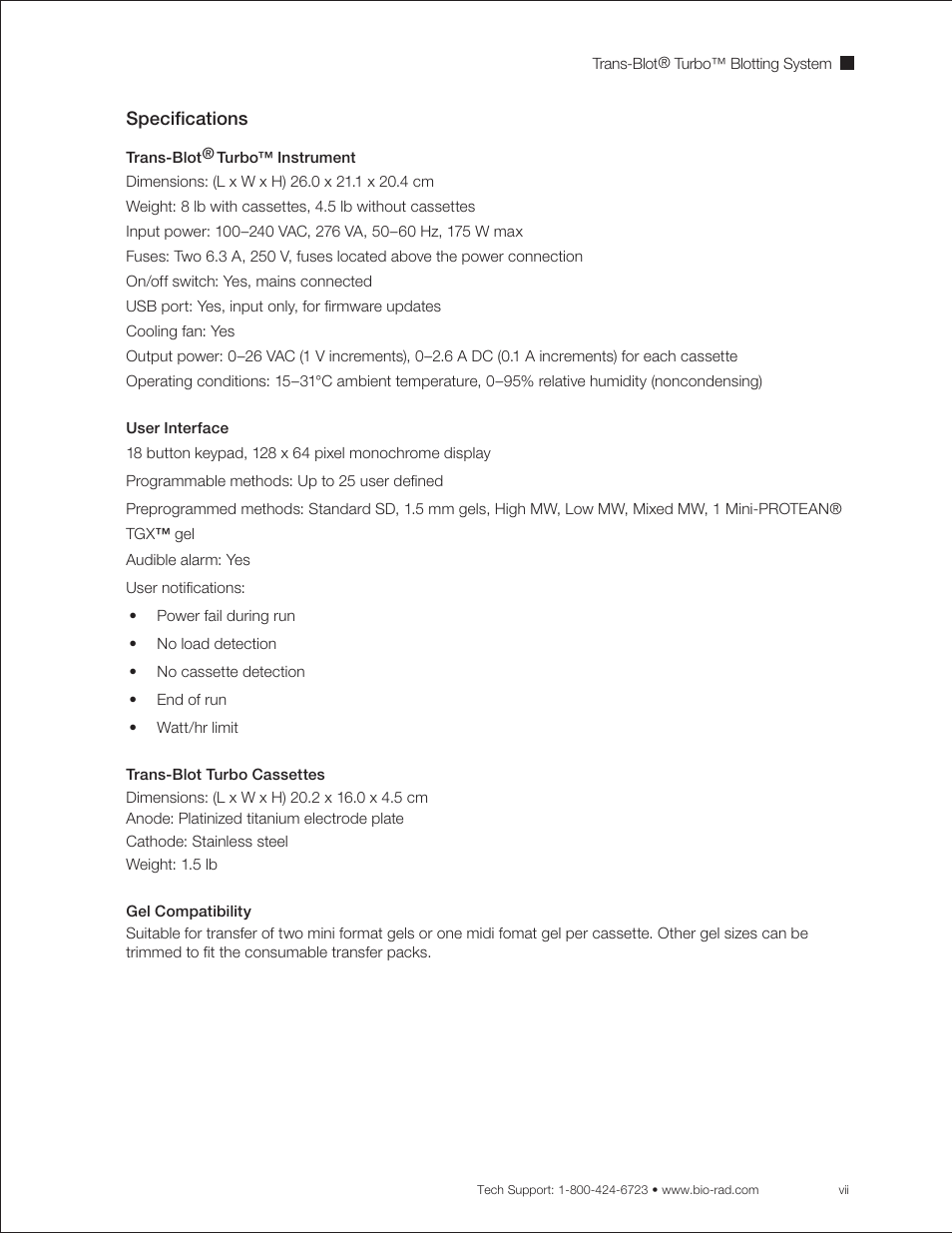 Bio-Rad Trans-Blot® Turbo™ Transfer System User Manual | Page 9 / 40