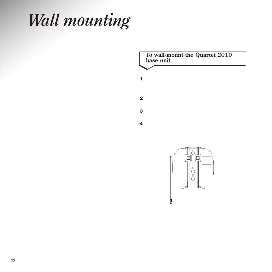 Wall mounting | Black Box 2010 User Manual | Page 34 / 43