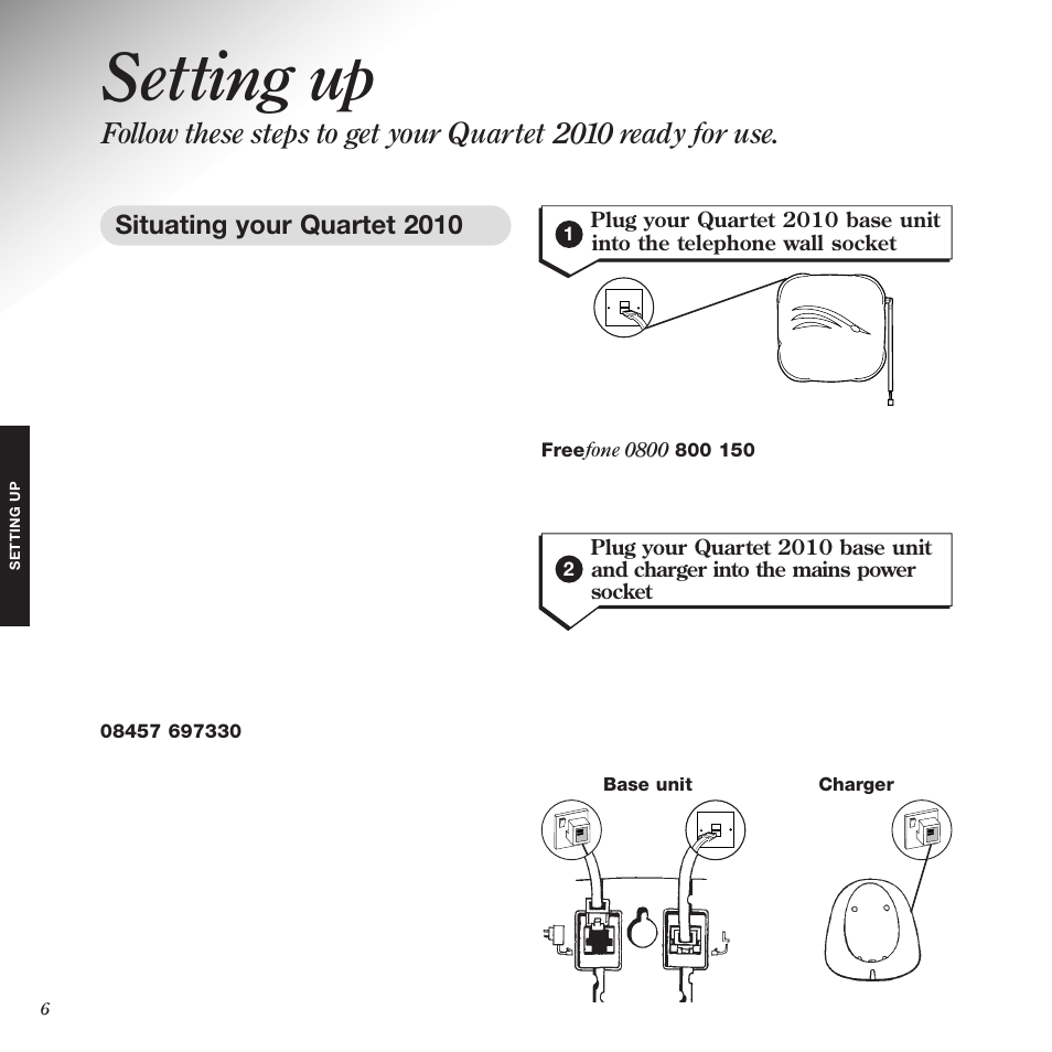 Setting up, Situating your quartet 2010 | Black Box 2010 User Manual | Page 8 / 43