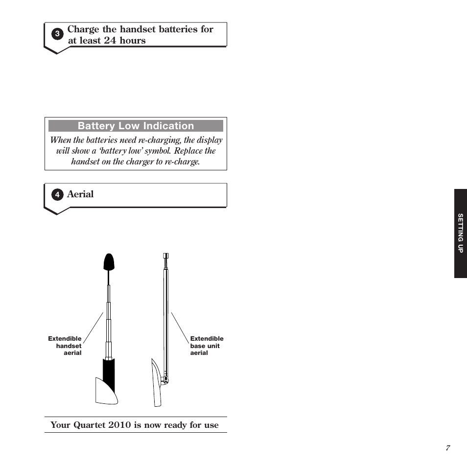 Battery low indication | Black Box 2010 User Manual | Page 9 / 43