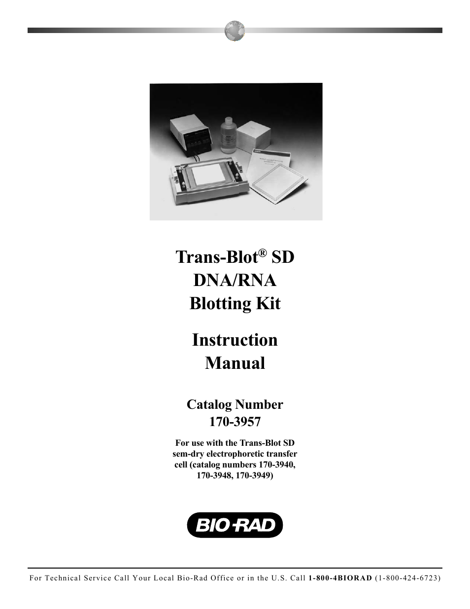 Bio-Rad Trans-Blot® SD Semi-Dry Transfer Cell User Manual | 12 pages