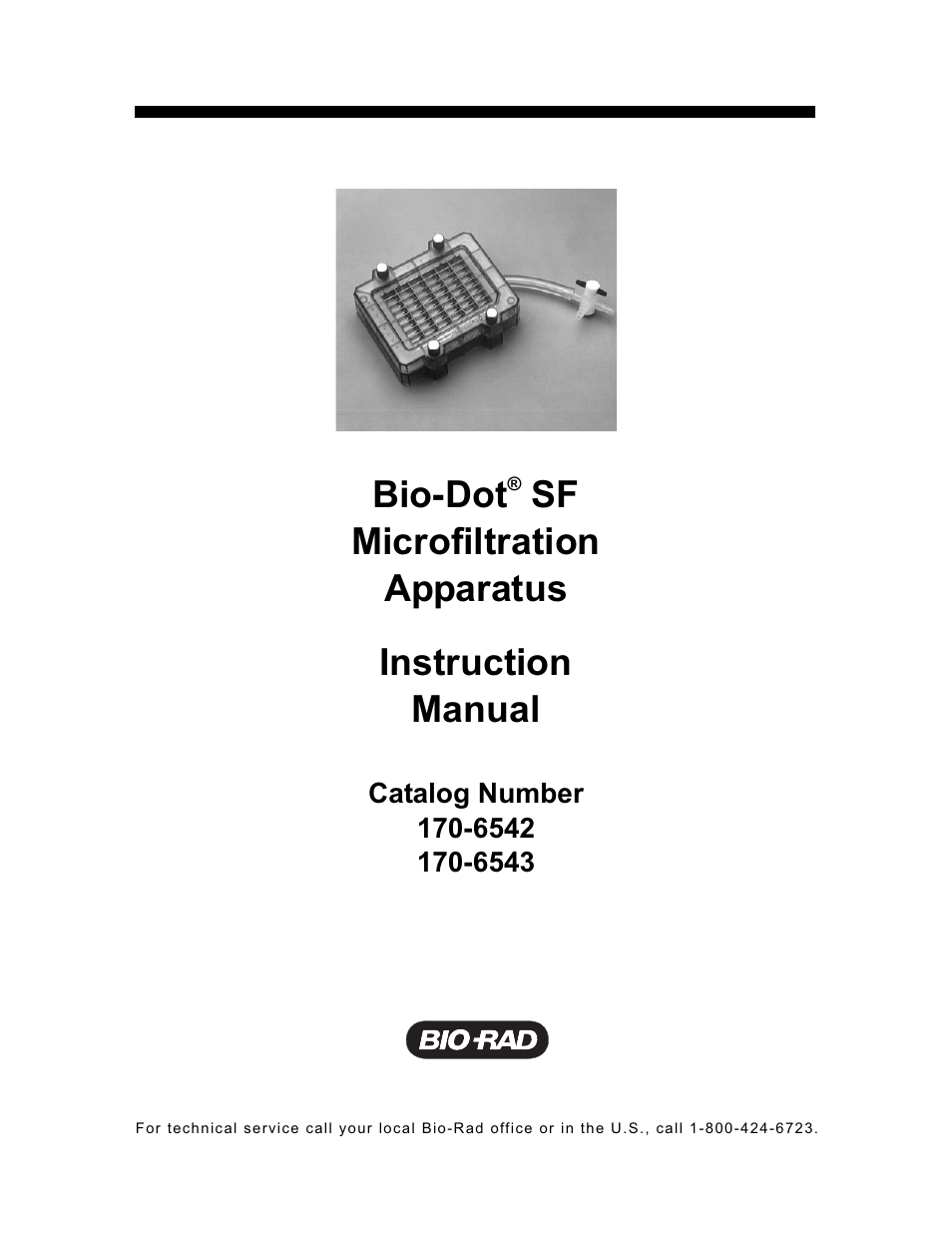 Bio-Rad Bio-Dot® and Bio-Dot SF Microfiltration Apparatus User Manual | 32 pages