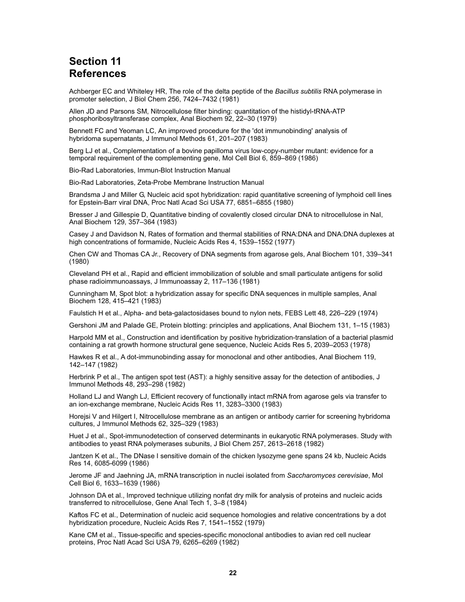 Bio-Rad Bio-Dot® and Bio-Dot SF Microfiltration Apparatus User Manual | Page 26 / 32