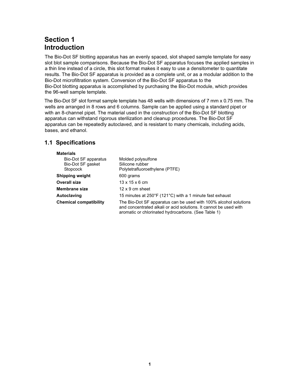 Bio-Rad Bio-Dot® and Bio-Dot SF Microfiltration Apparatus User Manual | Page 5 / 32