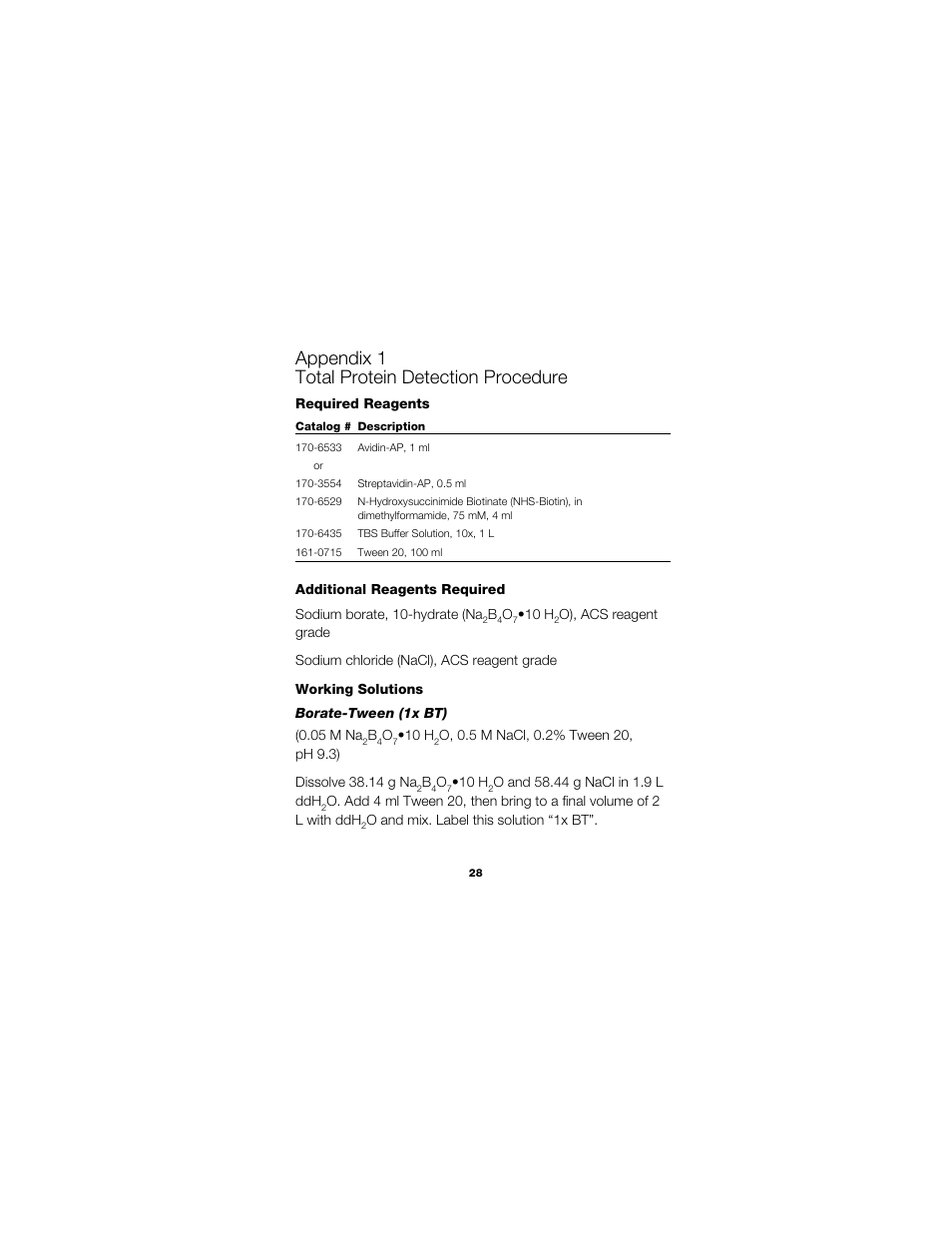 Appendix 1 total protein detection procedure | Bio-Rad Immun-Star™ AP Chemiluminescence Kits User Manual | Page 31 / 35