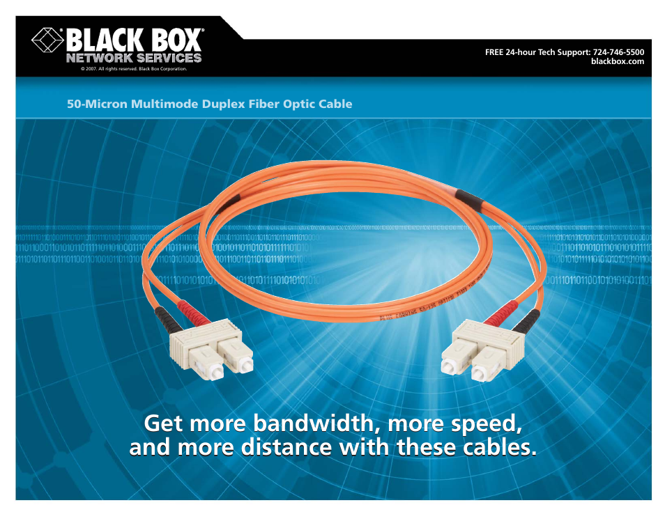 Black Box Duplex Fiber Optic Cable User Manual | 4 pages