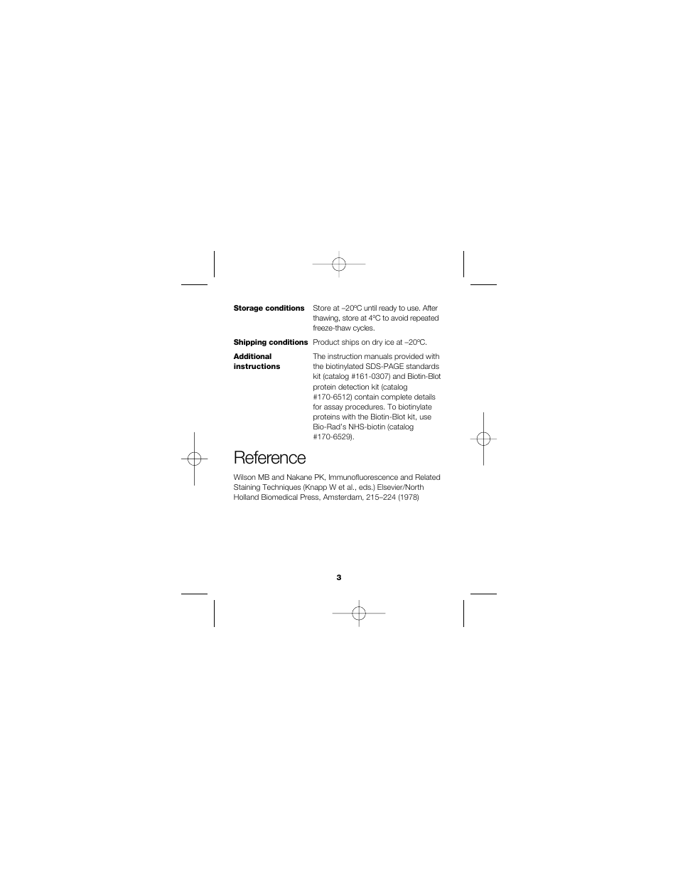 Reference | Bio-Rad HRP and AP Conjugates User Manual | Page 3 / 4