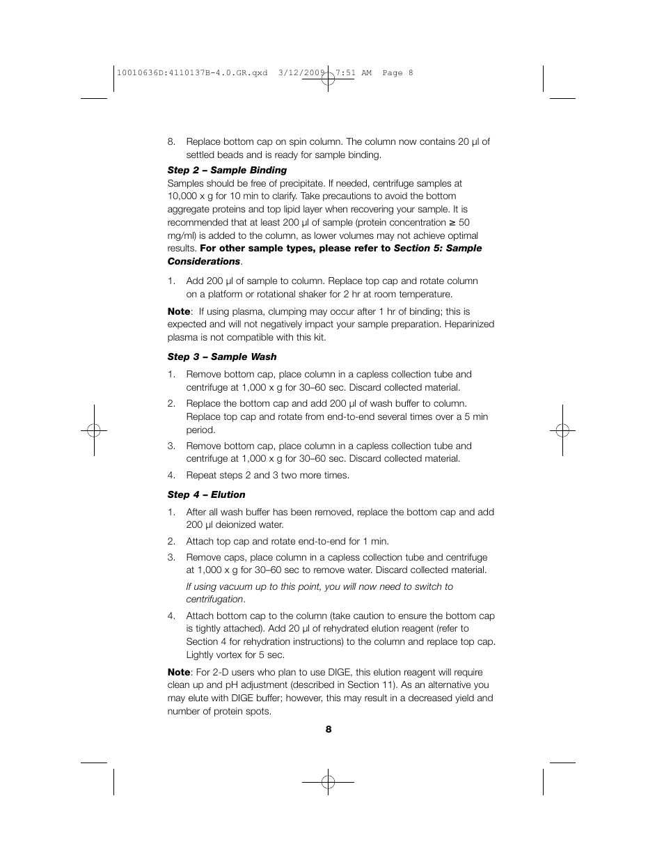 Bio-Rad ProteoMiner Protein Enrichment Kits User Manual | Page 10 / 22
