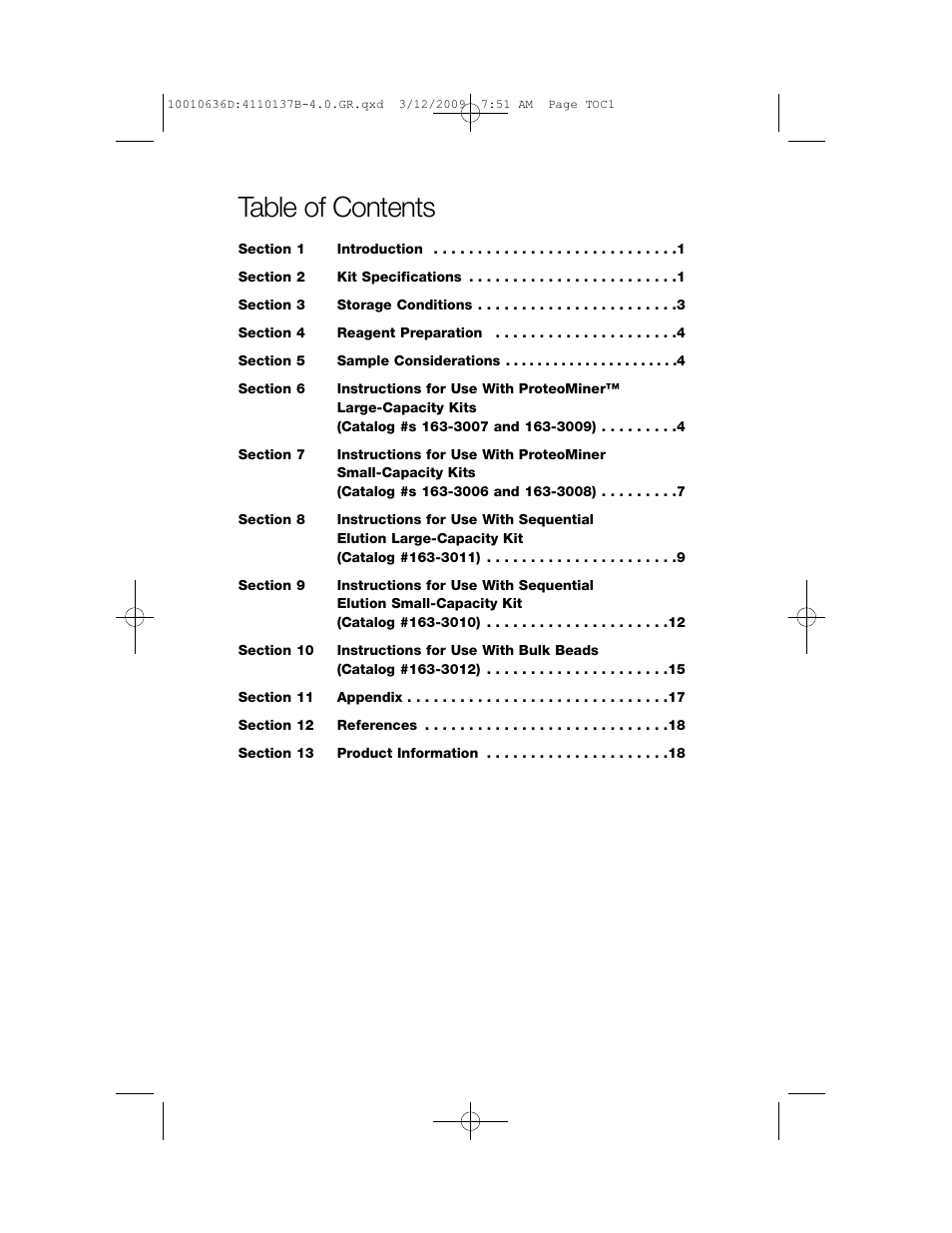 Bio-Rad ProteoMiner Protein Enrichment Kits User Manual | Page 2 / 22