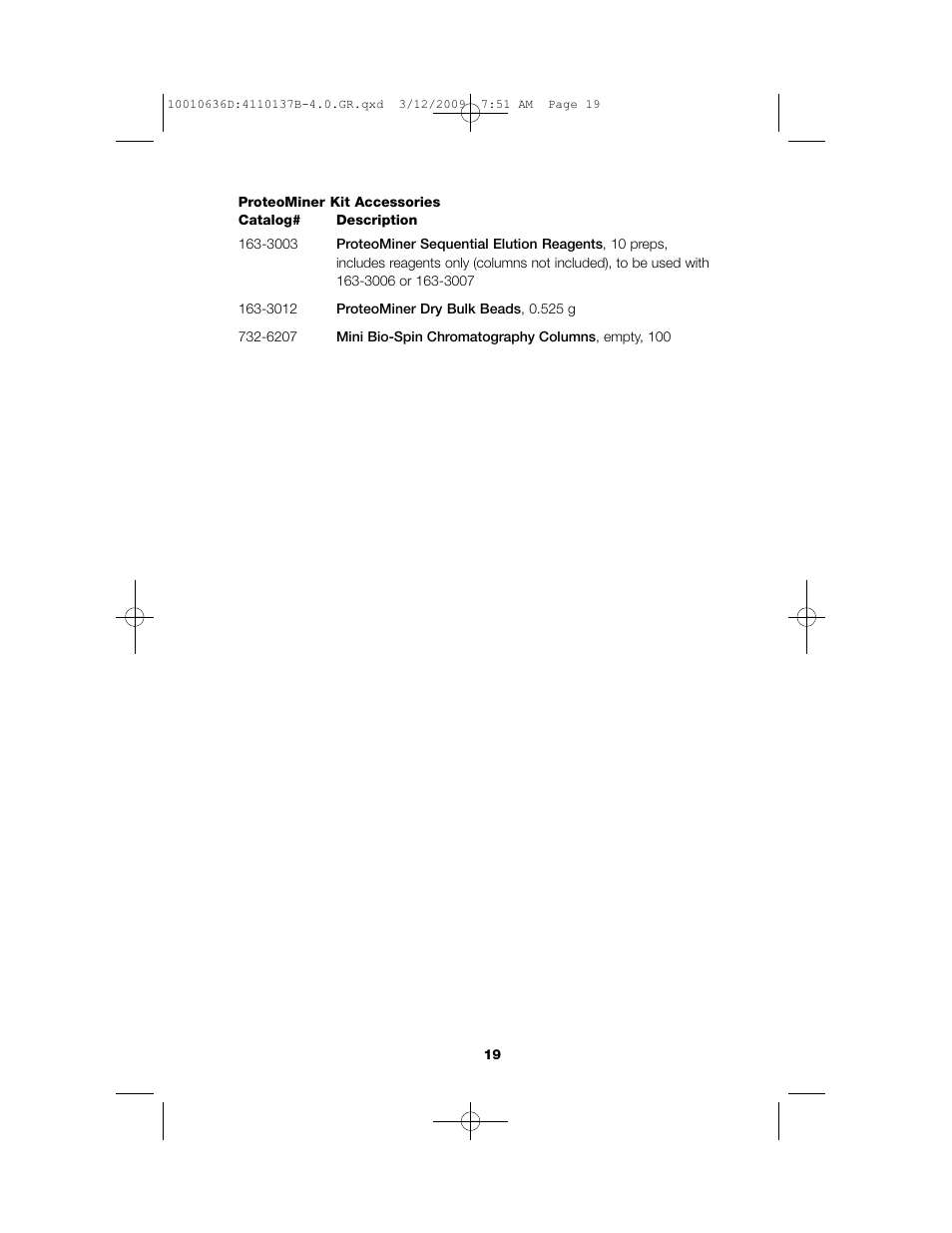 Bio-Rad ProteoMiner Protein Enrichment Kits User Manual | Page 21 / 22