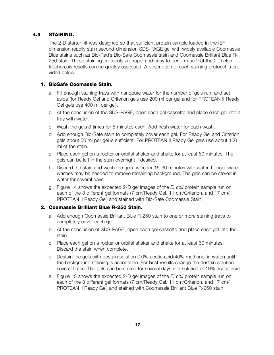 Bio-Rad ReadyPrep™ 2-D Starter Kit User Manual | Page 19 / 28