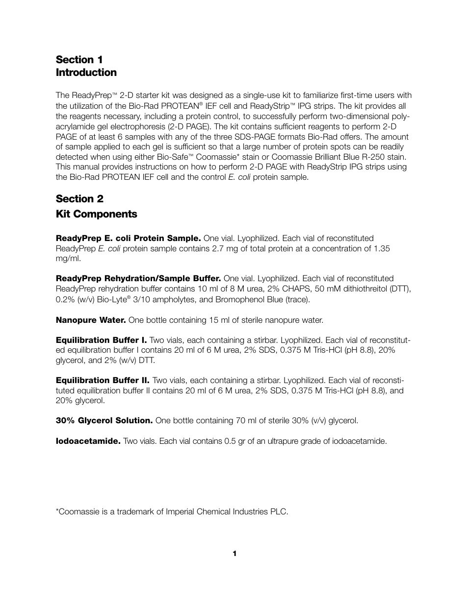 Bio-Rad ReadyPrep™ 2-D Starter Kit User Manual | Page 3 / 28