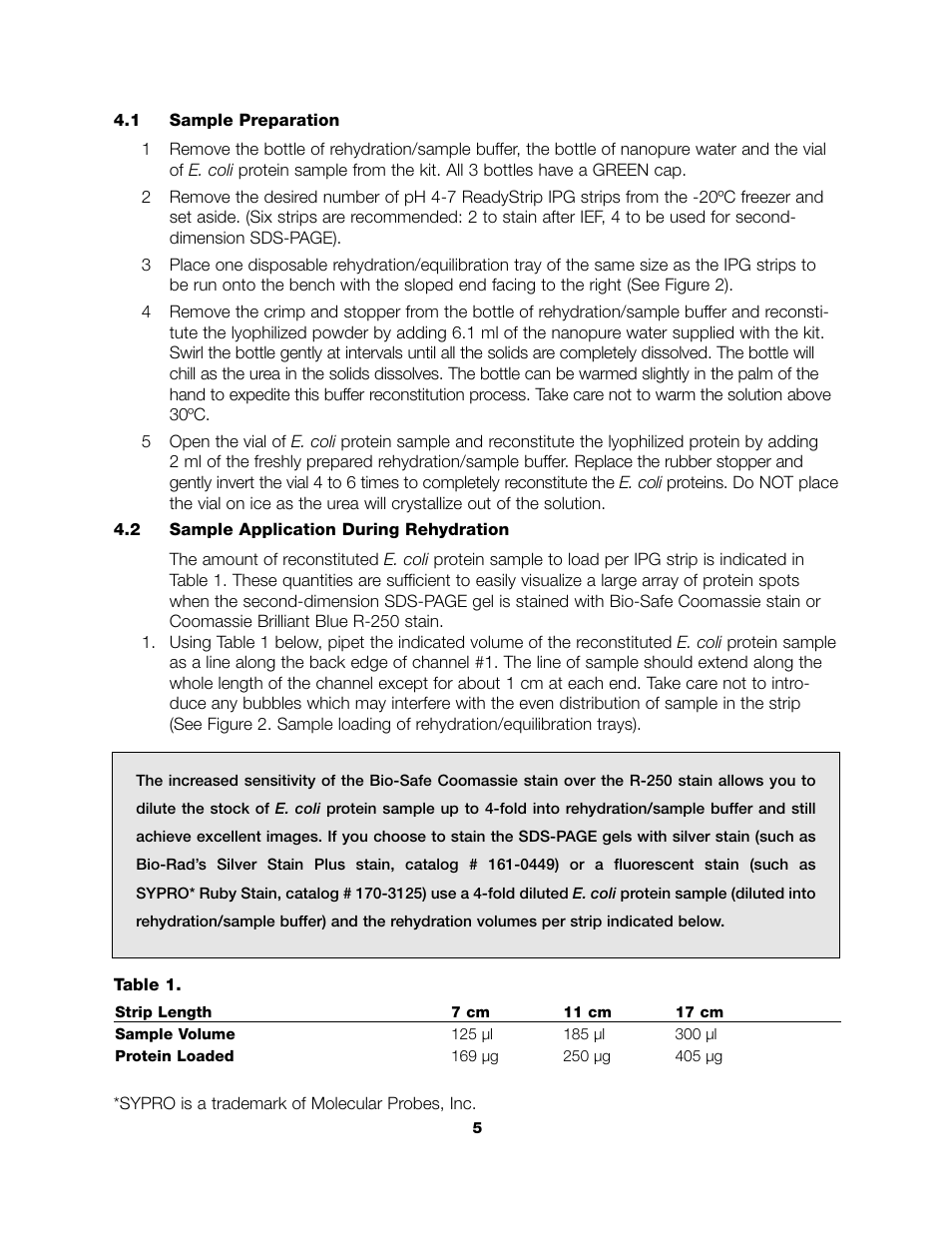 Bio-Rad ReadyPrep™ 2-D Starter Kit User Manual | Page 7 / 28