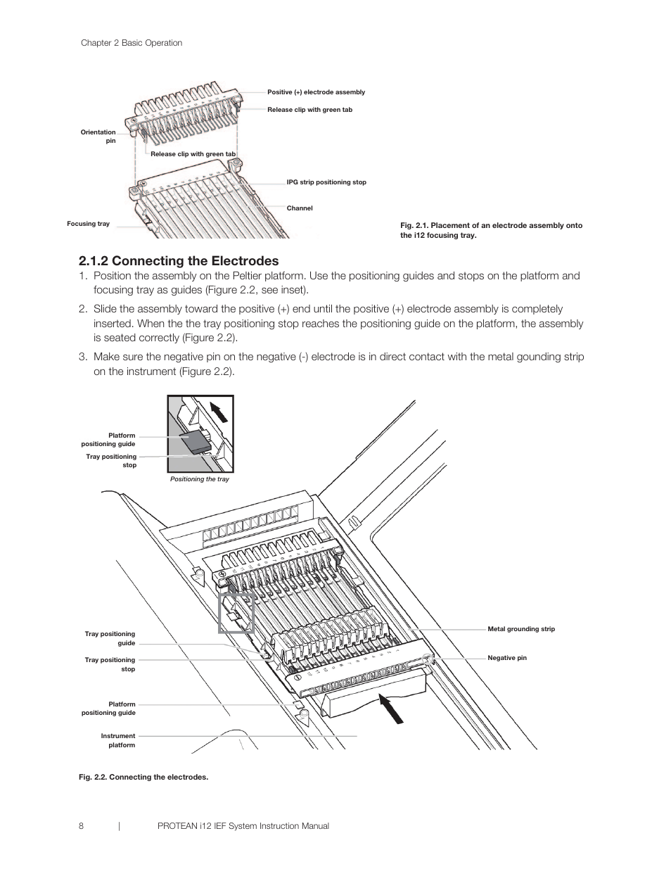 2 connecting the electrodes | Bio-Rad PROTEAN® i12™ IEF System User Manual | Page 12 / 60