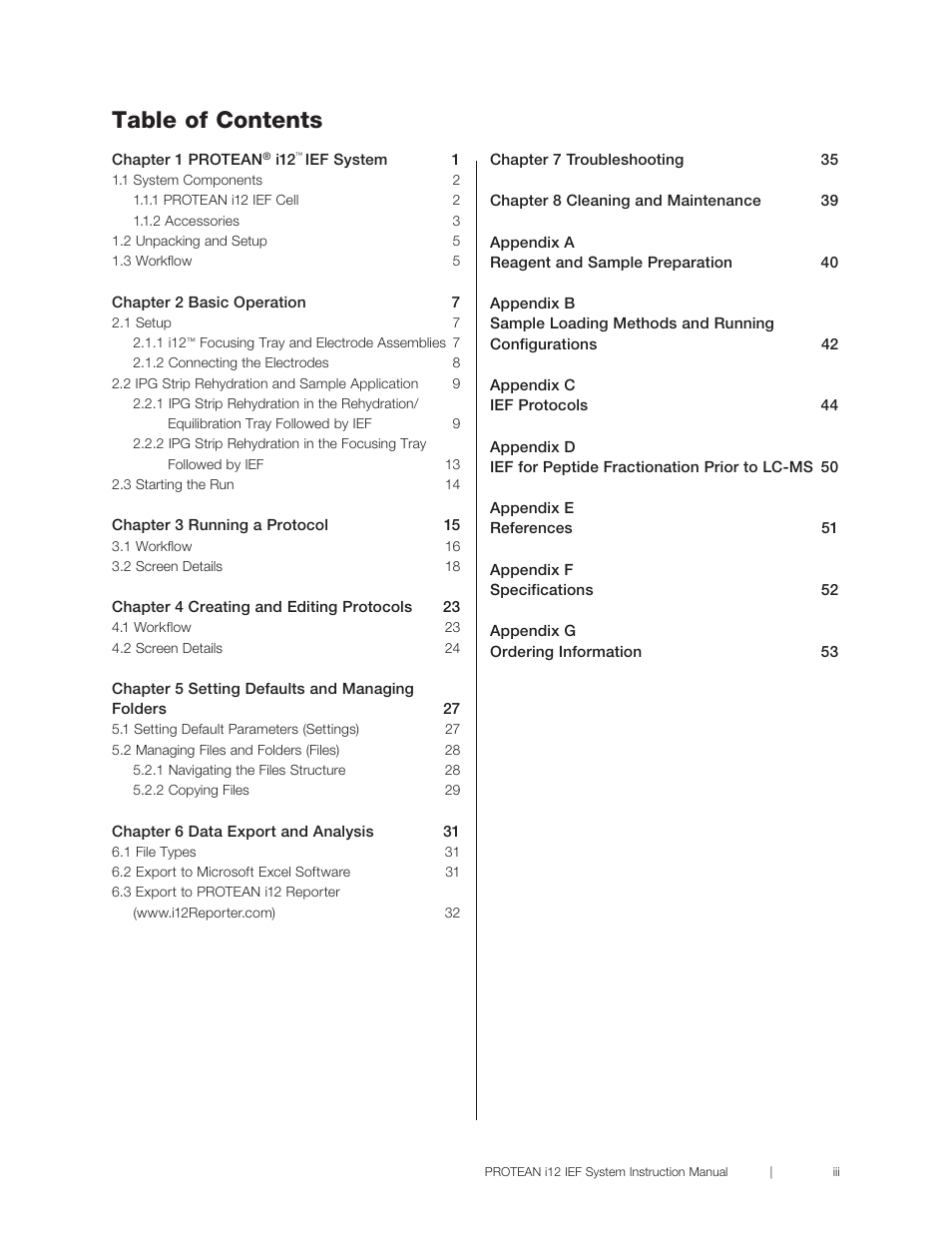 Bio-Rad PROTEAN® i12™ IEF System User Manual | Page 3 / 60