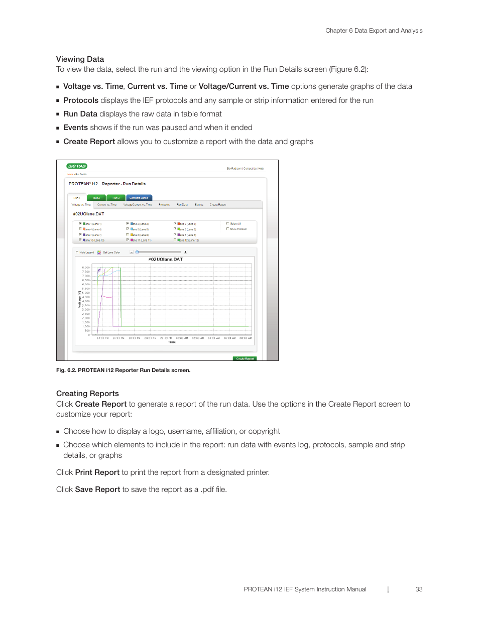 Run data displays the raw data in table format | Bio-Rad PROTEAN® i12™ IEF System User Manual | Page 37 / 60