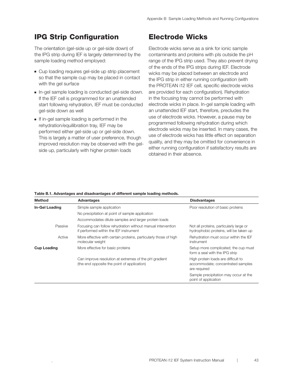 Ipg strip configuration, Electrode wicks | Bio-Rad PROTEAN® i12™ IEF System User Manual | Page 47 / 60