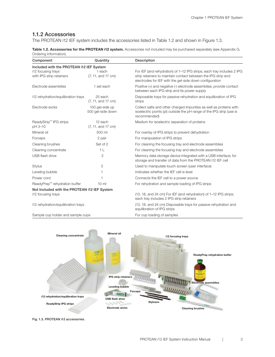 2 accessories | Bio-Rad PROTEAN® i12™ IEF System User Manual | Page 7 / 60