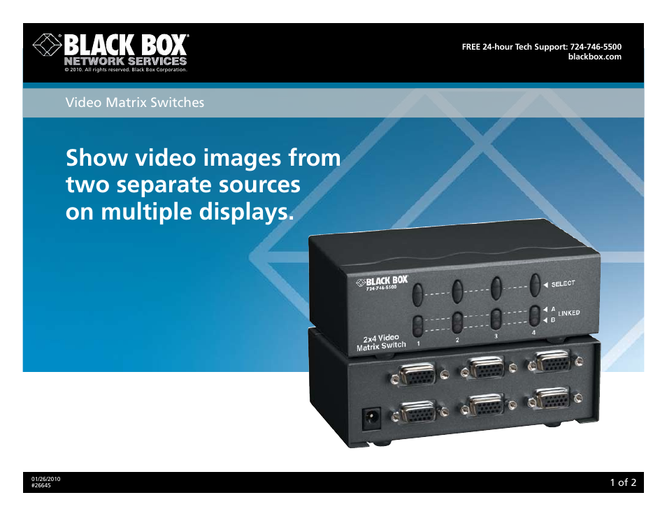 Black Box AC509A User Manual | 2 pages