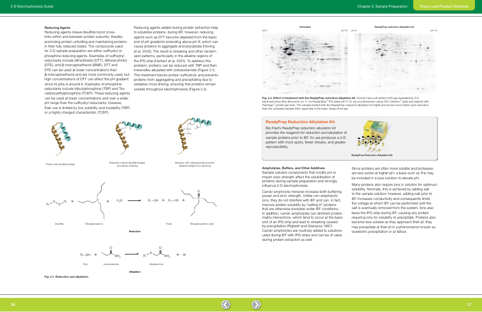 Reducing agents, Ampholytes, buffers, and other additives, Readyprep reduction-alkylation kit | Bio-Rad GS-900™ Calibrated Densitometer User Manual | Page 10 / 72