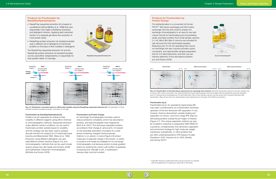 Fractionation by solubility/hydrophobicity, Fractionation by protein charge, Fractionation by pi | Bio-Rad GS-900™ Calibrated Densitometer User Manual | Page 14 / 72