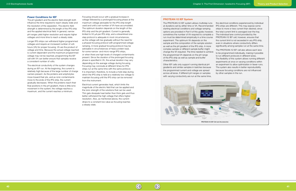 Power conditions for ief | Bio-Rad GS-900™ Calibrated Densitometer User Manual | Page 22 / 72