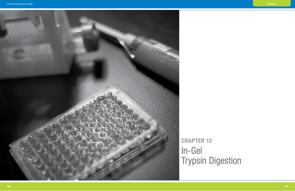 Chapter 12 in-gel trypsin digestion, In-gel trypsin digestion, Chapter 12 | Bio-Rad GS-900™ Calibrated Densitometer User Manual | Page 55 / 72