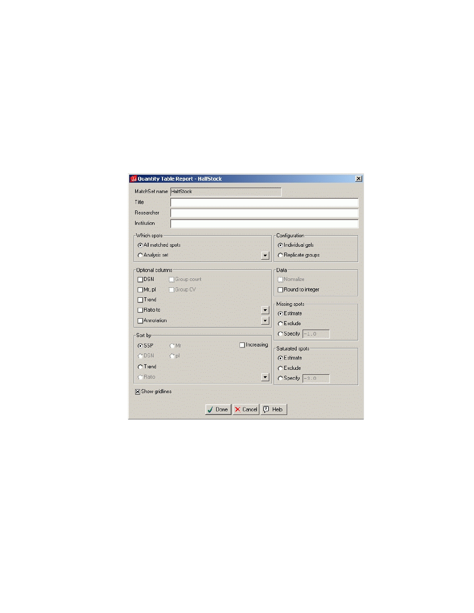 4 quantity table report, Quantity table report -9 | Bio-Rad EXQuest Spot Cutter User Manual | Page 344 / 564