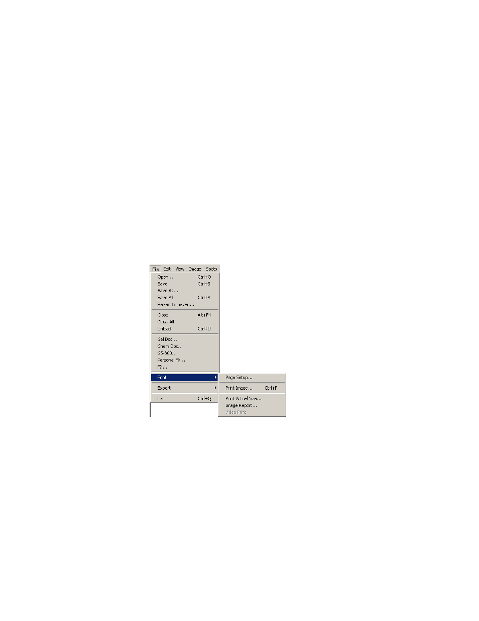 I exiting pdquest, 4 printing and exporting, Printing and exporting -20 | Bio-Rad EXQuest Spot Cutter User Manual | Page 51 / 564
