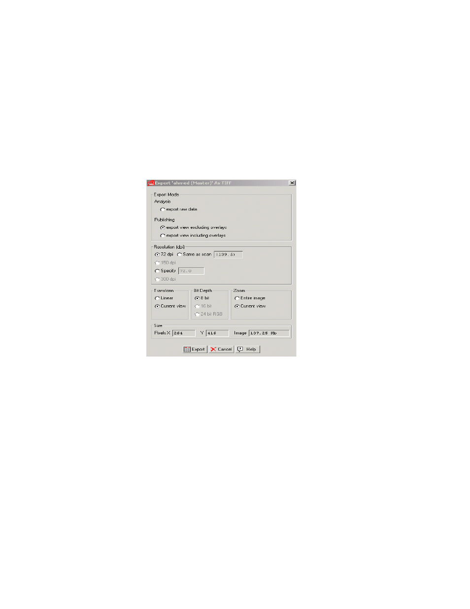 A exporting an image | Bio-Rad EXQuest Spot Cutter User Manual | Page 57 / 564