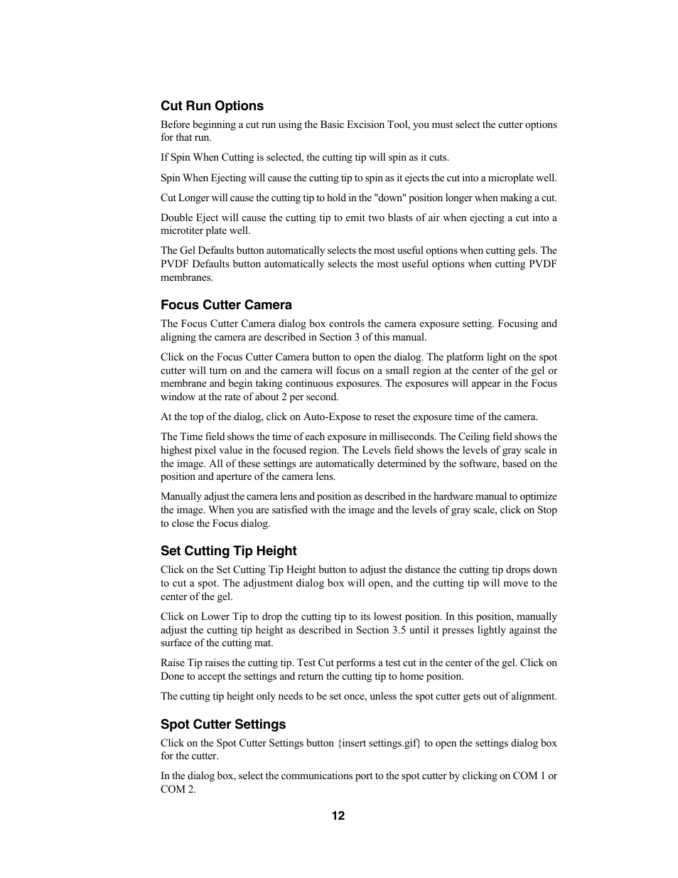 Bio-Rad Components for Older Model Spot Cutter User Manual | Page 15 / 42