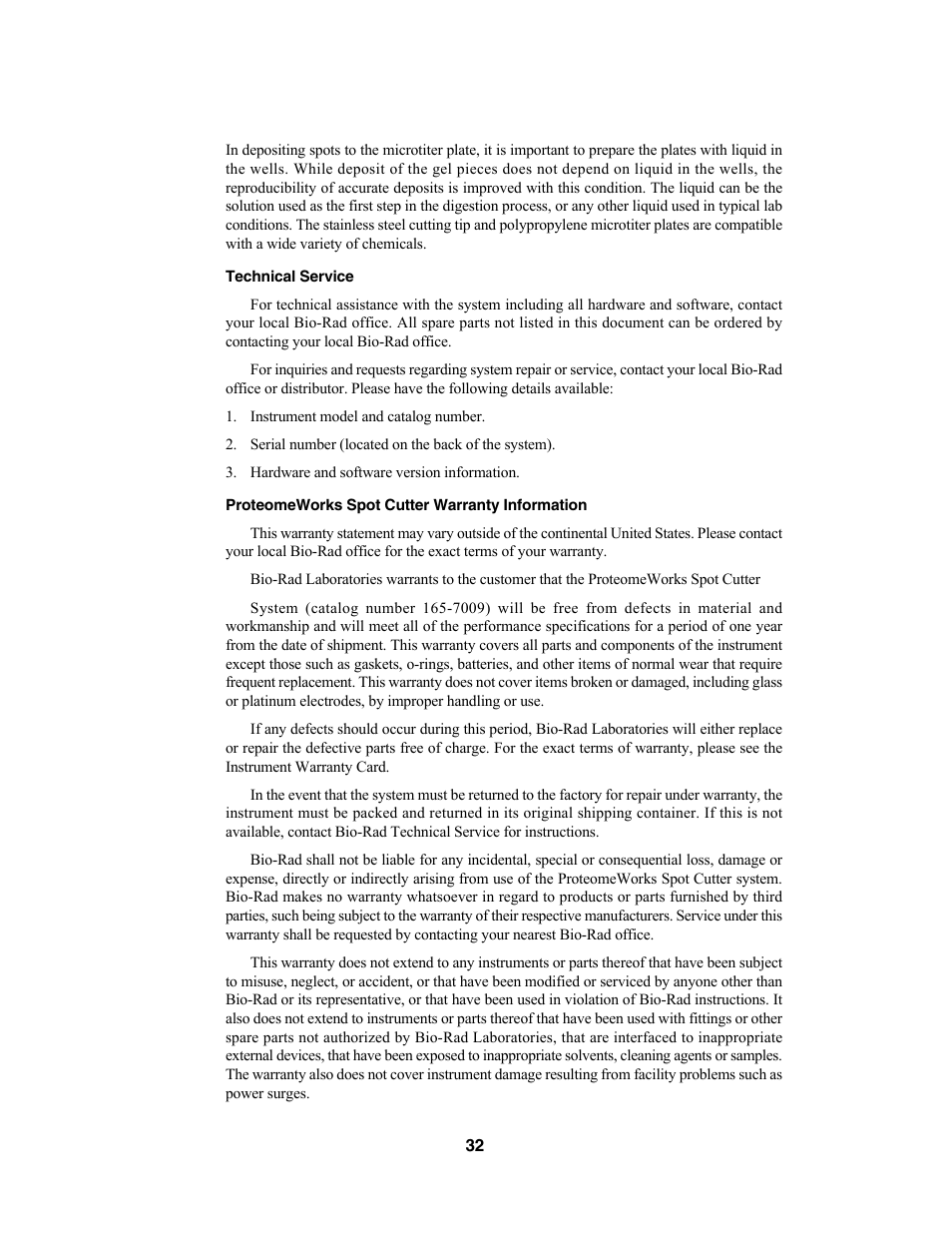 Bio-Rad Components for Older Model Spot Cutter User Manual | Page 35 / 42