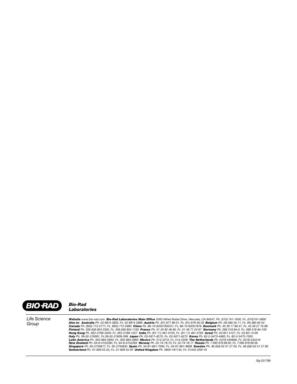 Bio-Rad Components for Older Model Spot Cutter User Manual | Page 38 / 38