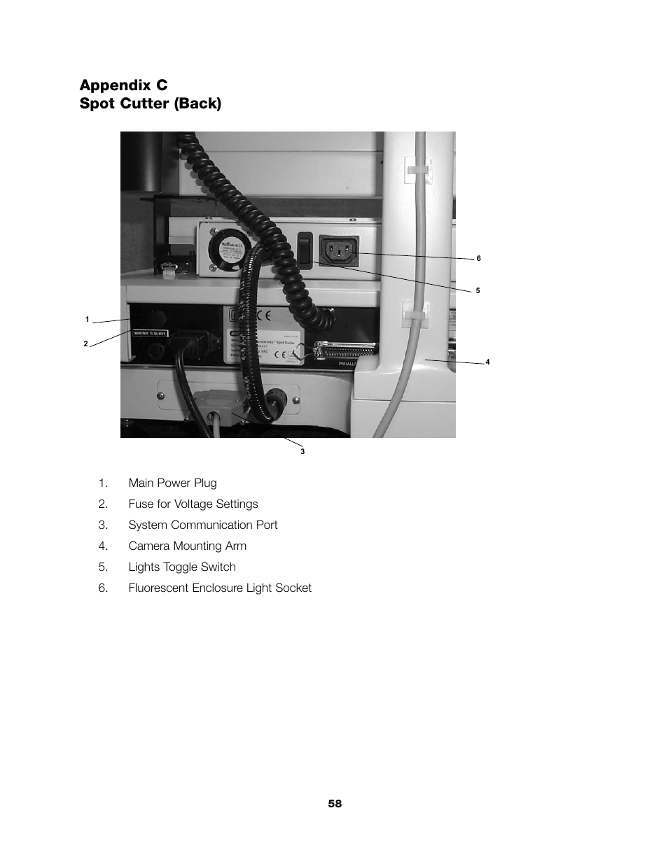 Appendix c spot cutter (back) | Bio-Rad PDQuest 2-D Analysis Software User Manual | Page 61 / 66