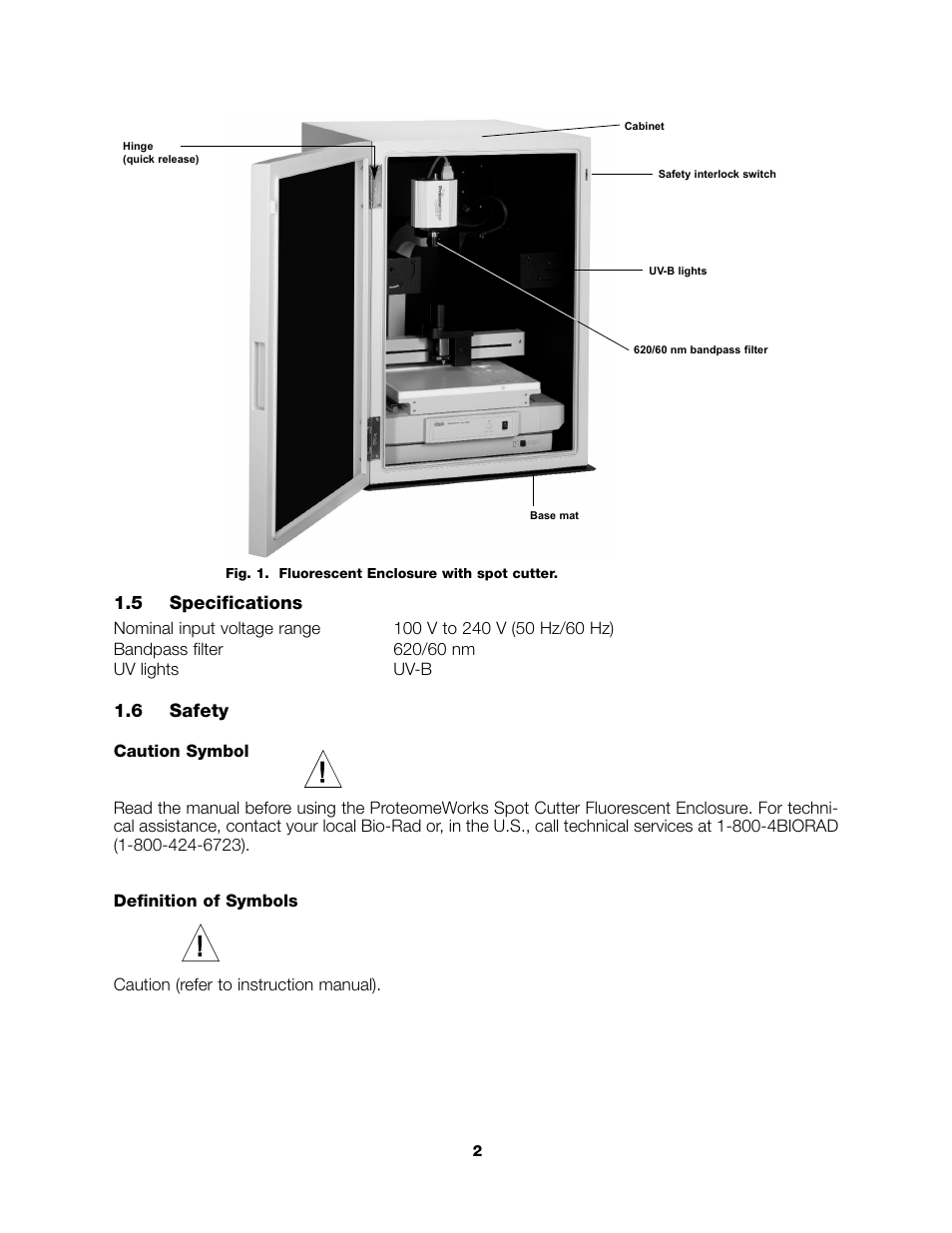 Bio-Rad Components for Older Model Spot Cutter User Manual | Page 5 / 32