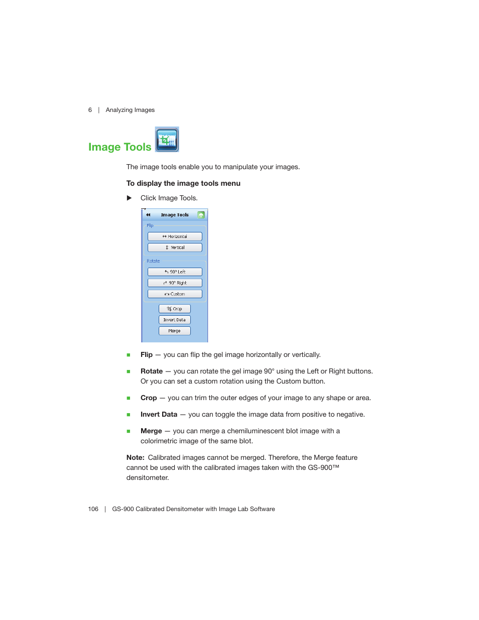Image tools | Bio-Rad Image Lab™ Software User Manual | Page 106 / 208