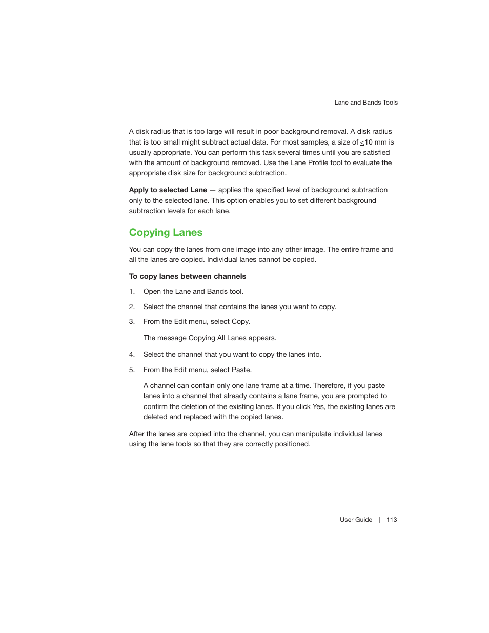 Copying lanes | Bio-Rad Image Lab™ Software User Manual | Page 113 / 208