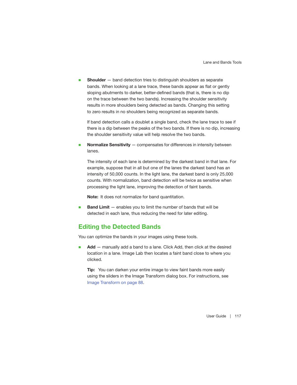 Editing the detected bands | Bio-Rad Image Lab™ Software User Manual | Page 117 / 208