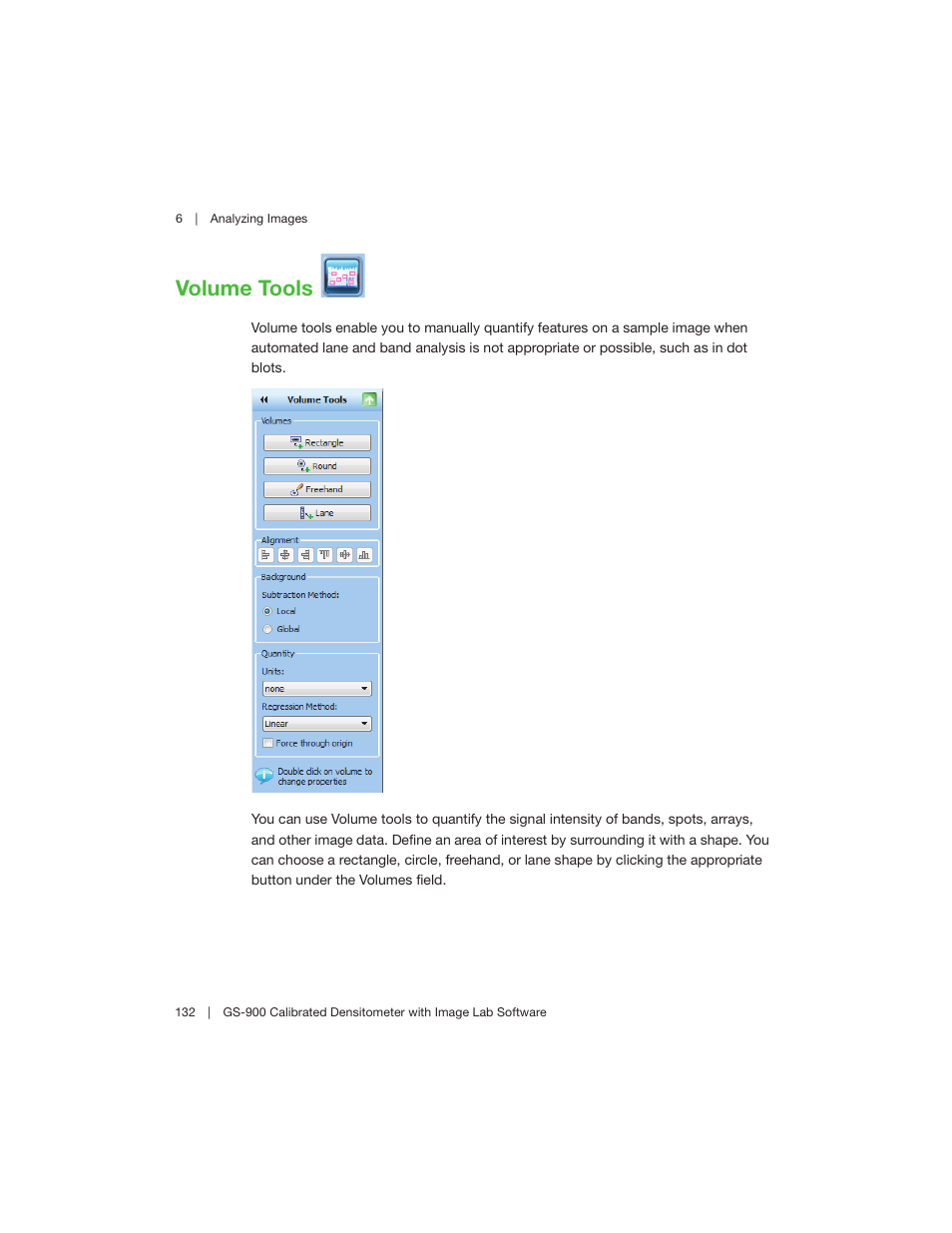Volume tools | Bio-Rad Image Lab™ Software User Manual | Page 132 / 208