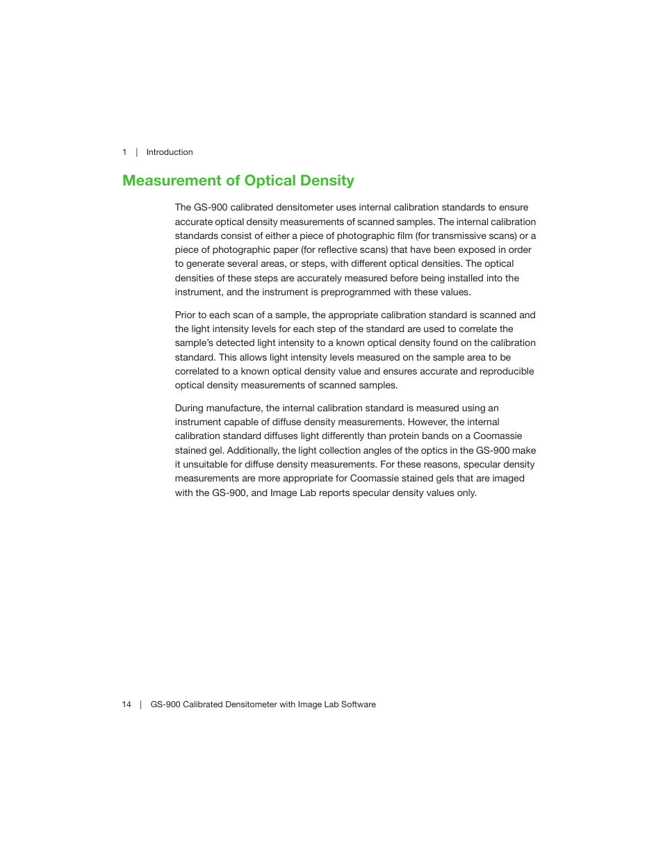 Measurement of optical density | Bio-Rad Image Lab™ Software User Manual | Page 14 / 208