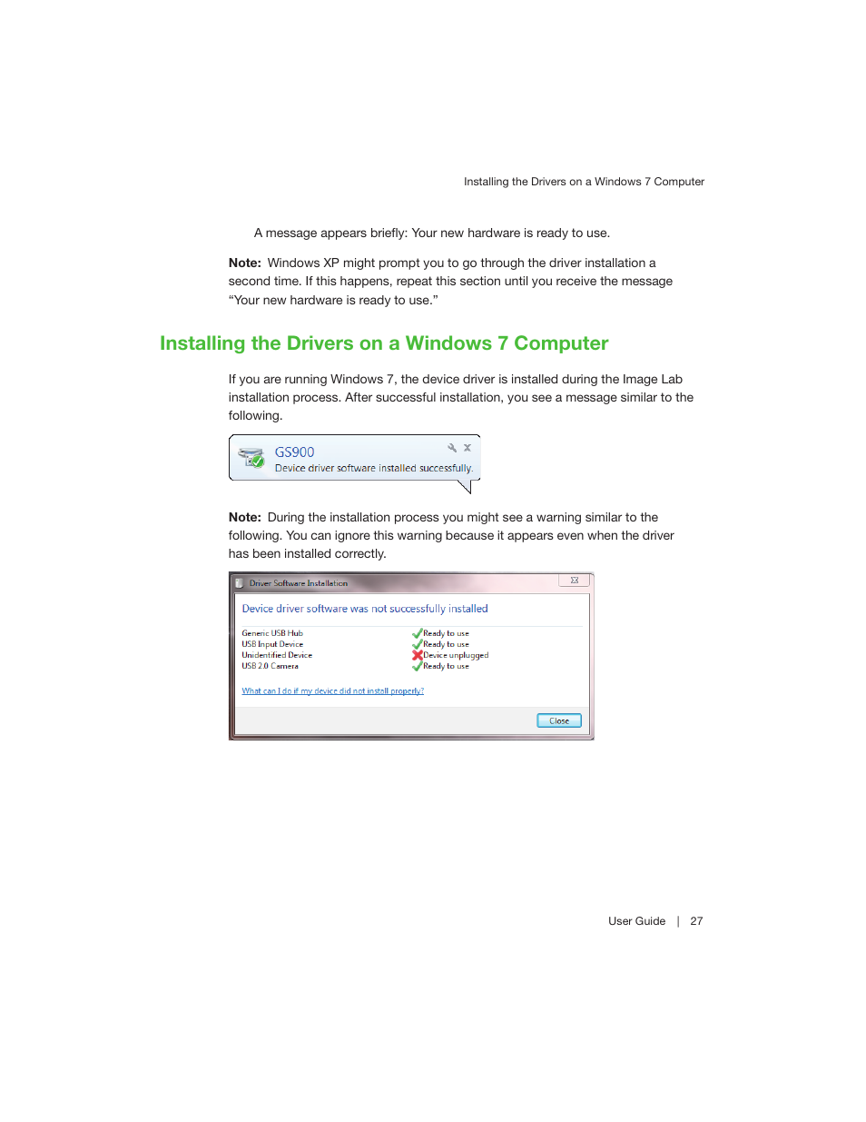 Installing the drivers on a windows 7 computer | Bio-Rad Image Lab™ Software User Manual | Page 27 / 208