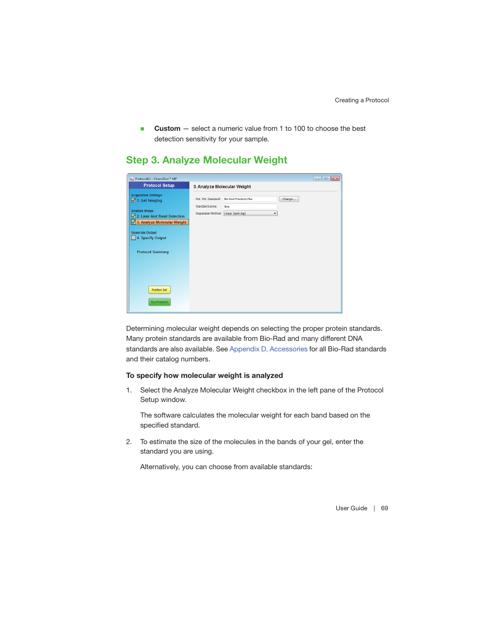 Step 3. analyze molecular weight | Bio-Rad Image Lab™ Software User Manual | Page 69 / 208