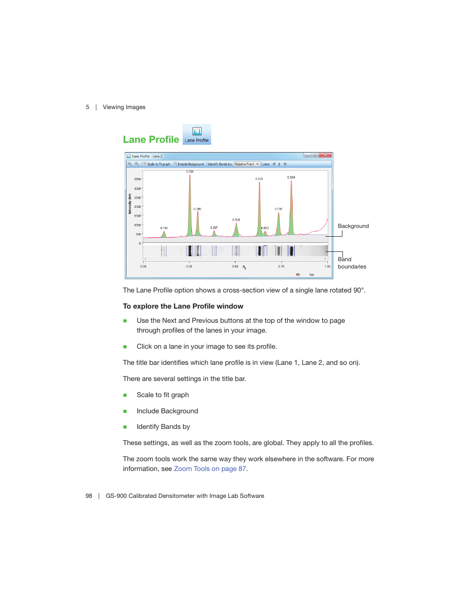 Lane profile | Bio-Rad Image Lab™ Software User Manual | Page 98 / 208