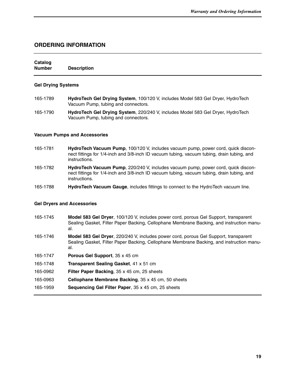 Bio-Rad Model 583 Gel Drying Supports User Manual | Page 22 / 23