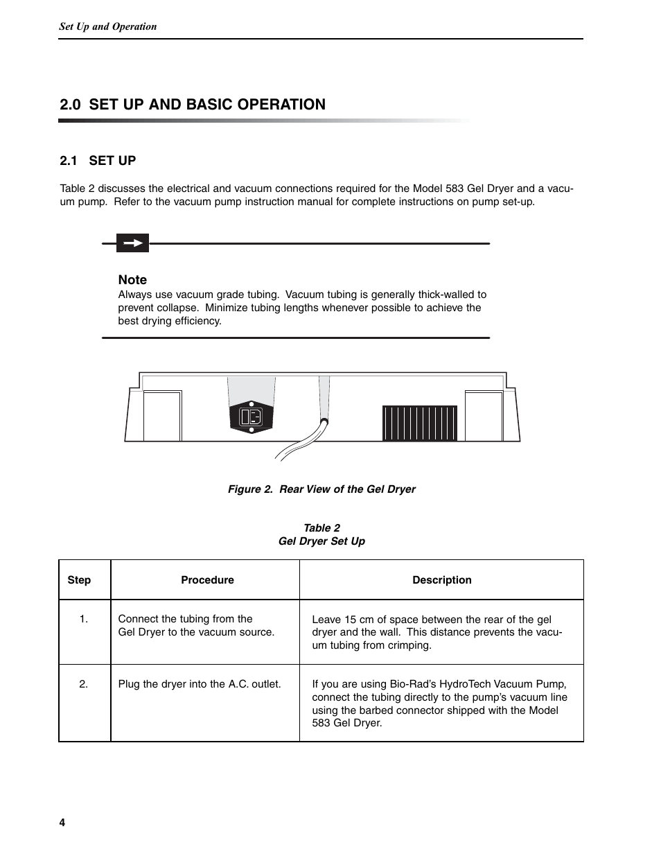 0 set up and basic operation | Bio-Rad Model 583 Gel Drying Supports User Manual | Page 7 / 23