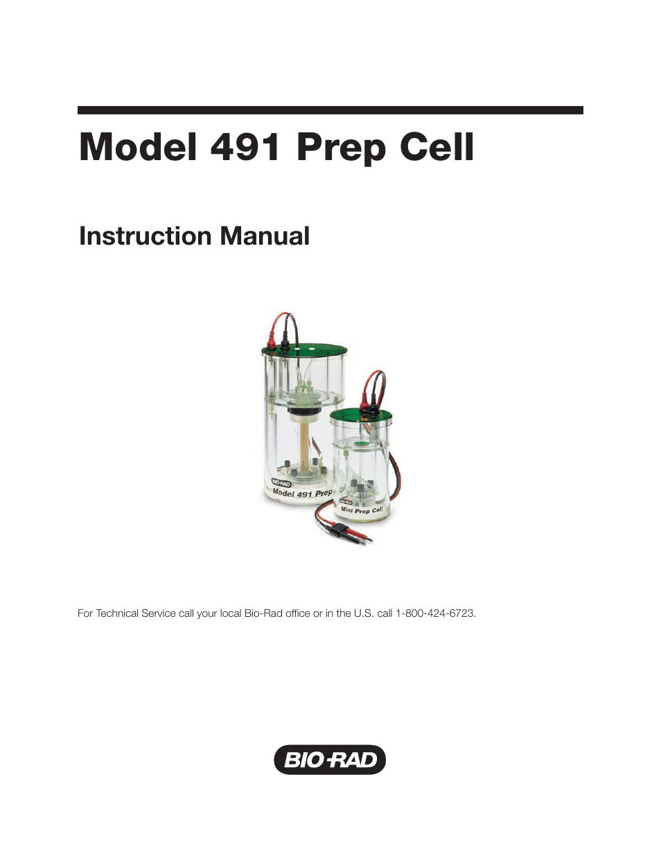 Bio-Rad Model 491 Prep Cell and Mini Prep Cell User Manual | 52 pages